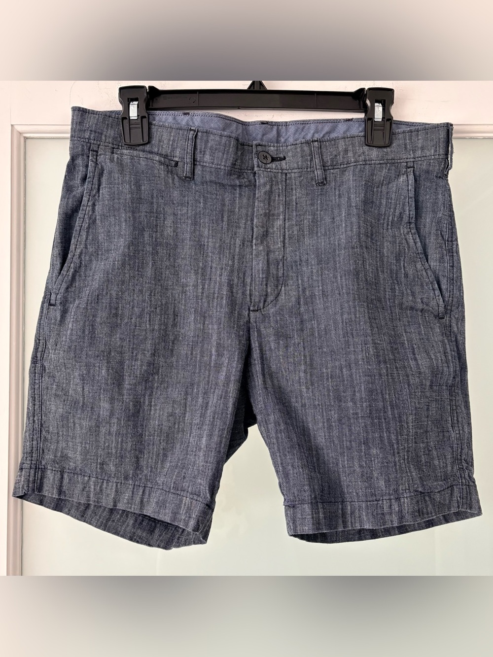 Cremieux Soho Slim Fit Textured Stretch 7” Shorts Blue Gray Men’s Size 32